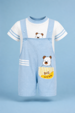 Blue and White Dungaree - Premium Cottom (Imported) - Image 2