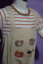 Beige Lining Dungaree (Premium Cotton) - Imported - Image 3