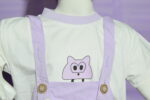 Purple Cotton Romper Set (Premium Cotton) Imported - Image 4