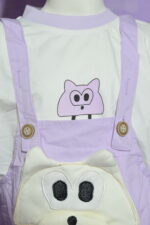 Purple Cotton Romper Set (Premium Cotton) Imported - Image 5