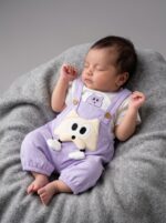 Purple Cotton Romper Set (Premium Cotton) Imported