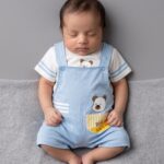Blue and White Dungaree - Premium Cottom (Imported)